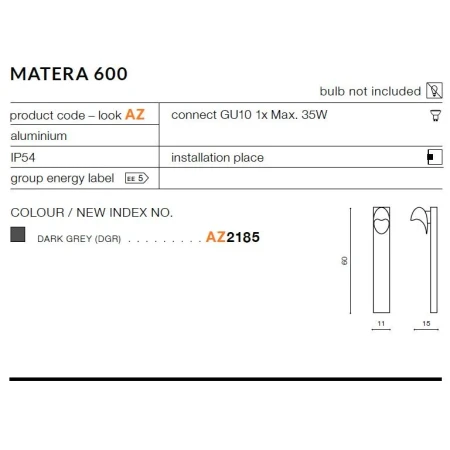 Azzardo Lampa stojąca MATERA 600 AZ2185