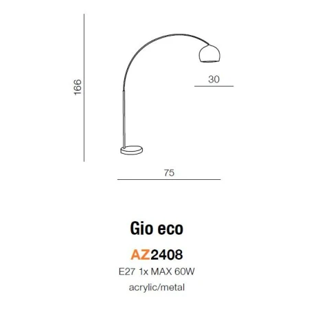 Azzardo Lampa stojąca podłogowa GIO ECO AZ2408